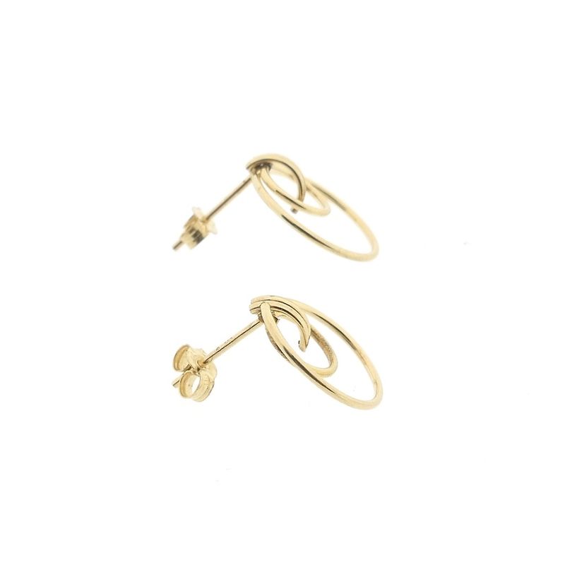 Image 9 of Gold stud earrings | Circles
