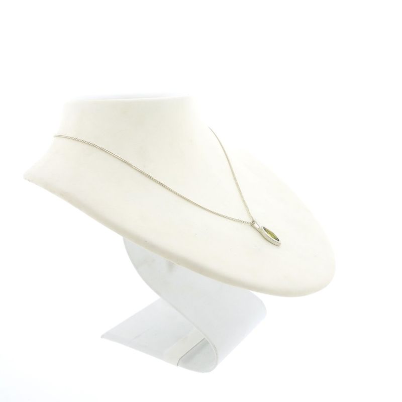 Image 5 of Silver pendant with green zirconia