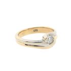 Image 4 of Gold ring with diamond; 0.10 ct.