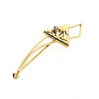 Image 2 of Gold abstract brooch with zirconia