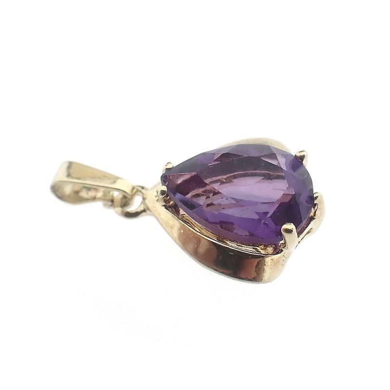 Image 3 of Gold pendant with amethyst