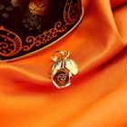 Afbeelding 2 van Bicolor gouden hanger van roos