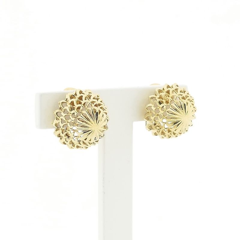 Image 3 of Vintage gold clip-on earrings