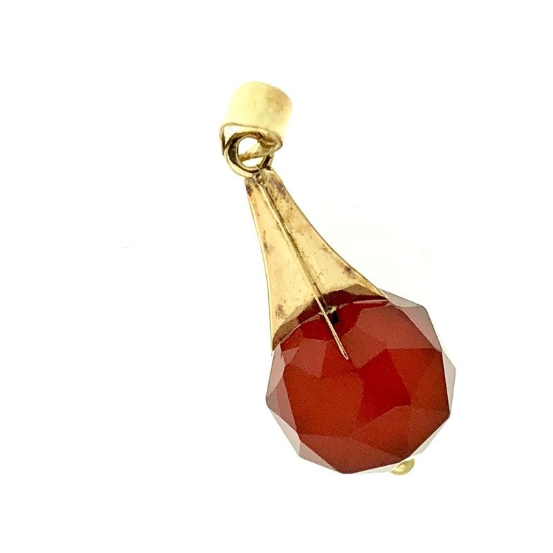 Image 4 of Gold antique pendant with carnelian