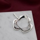 Image 2 of Abstract Silver Flower Pendant