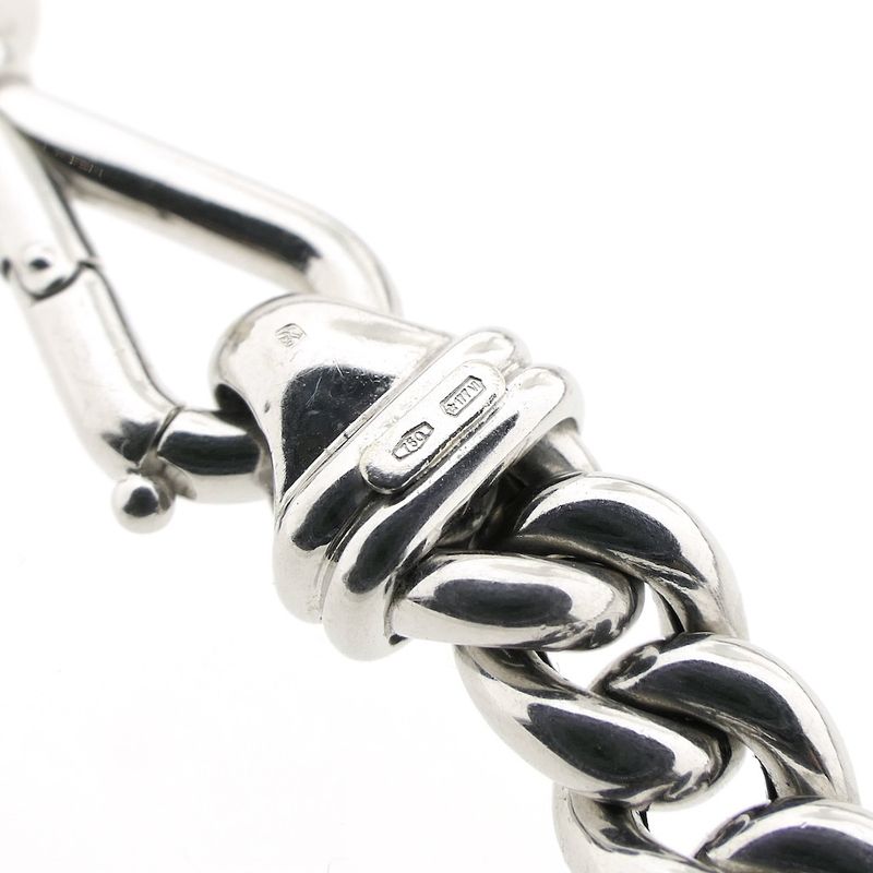 Image 5 of White gold gourmet link chain