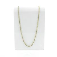 Gold long twisted link necklace | 72 cm