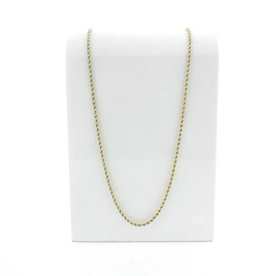 Image 1 of Gold long twisted link necklace | 72 cm