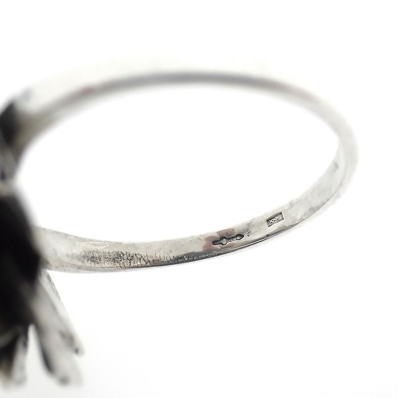 Image 5 of Silver ring with large rose