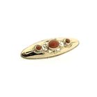Image 2 of Antique gold brooch with blood coral