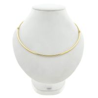 Gouden staafjes schakelketting | 36 cm