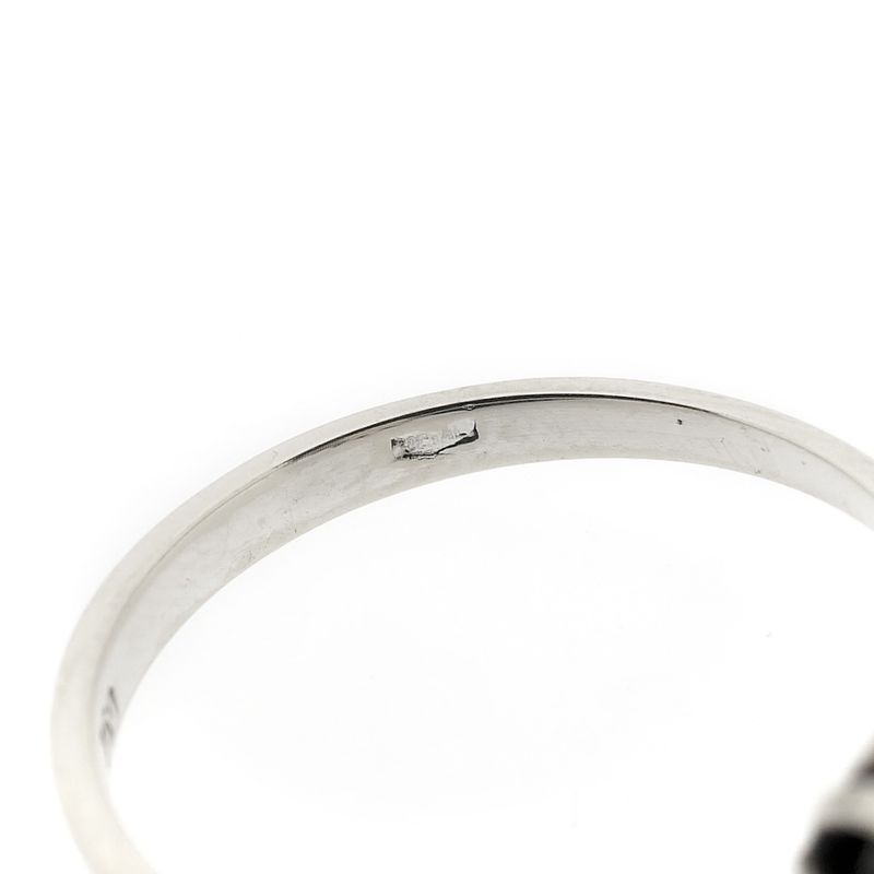 Image 8 of White gold entourage ring with zirconia