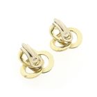 Image 6 of Vintage two-tone gold clip-on earrings as a knot