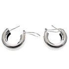 Image 4 of White gold wide earrings; Ø 23.0 mm