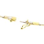 Image 9 of Bicolor Gold Bar Link Necklace with 0.25 ct Diamond; 18K; 46 cm