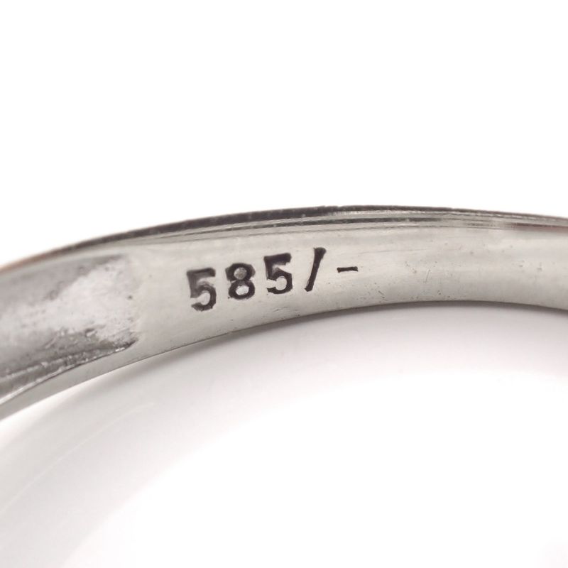 Image 5 of White gold ring with zirconia stones