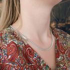 Image 4 of Silver gourmet link necklace | 47 cm