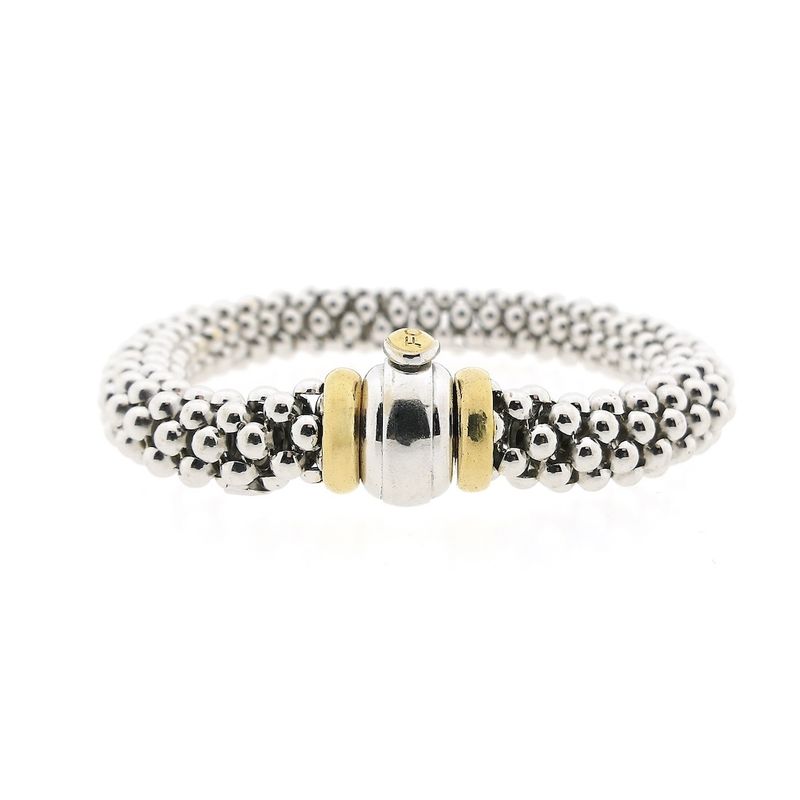 Image 1 of Fope bicolor gold mesh link bracelet