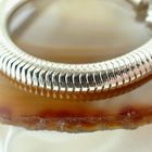 Image 2 of Silver wide snake link bracelet | 18 cm