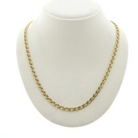 Gold navy/gourmet link necklace