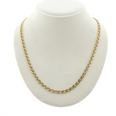 Image 1 of Gold navy/gourmet link necklace