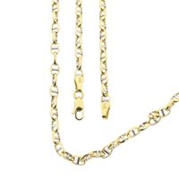 Two-tone gold fantasy link necklace; Midas