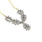 Image 10 of 18K Yellow Gold Cardano Link Necklace with Sapphire & Diamonds