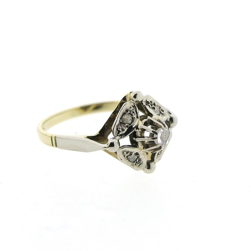 Image 8 of Antique gold ring with rose-cut diamonds | 0.06 ct.