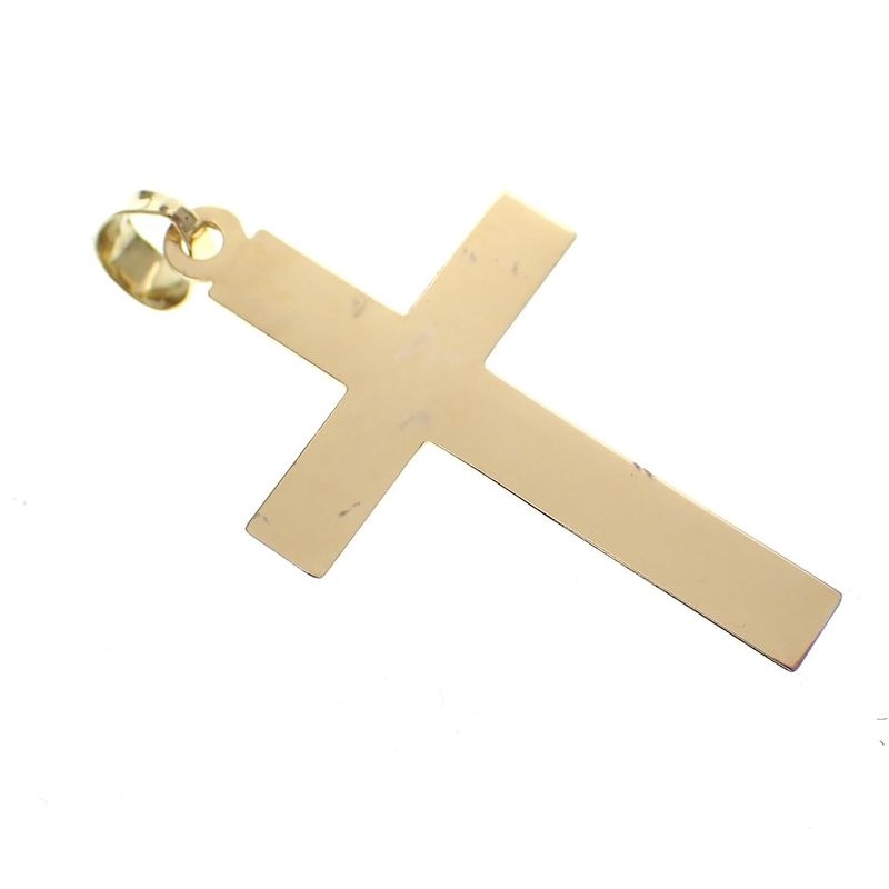 Image 5 of Gold cross pendant with sapphire