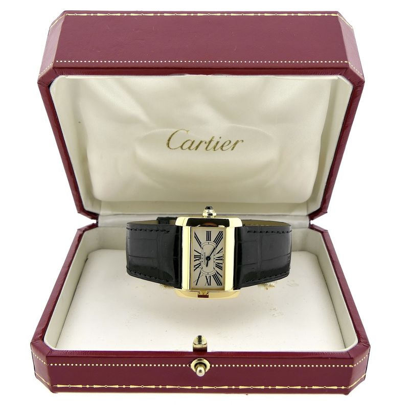 Image 7 of Cartier Tank Divan; 18k gold women's watch