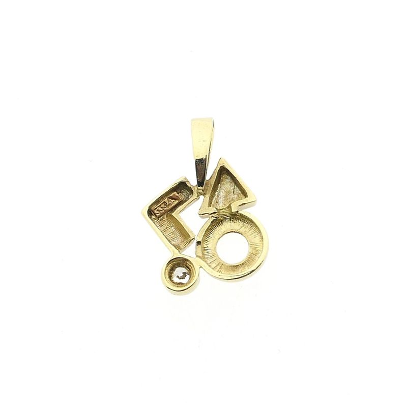 Image 5 of 8 karat geometric pendant with zirconia