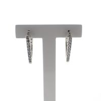 White gold earrings with zirconia