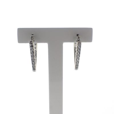 Image 1 of White gold earrings with zirconia