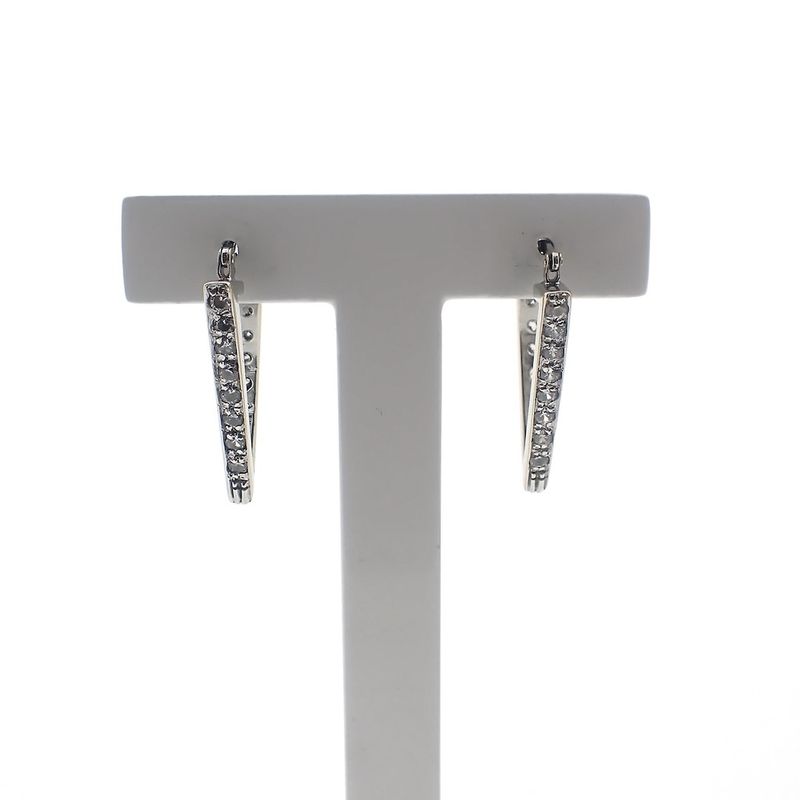 Image 1 of White gold earrings with zirconia