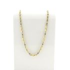 Image 1 of Two-tone solid gold Monte Carlo link chain; Men's