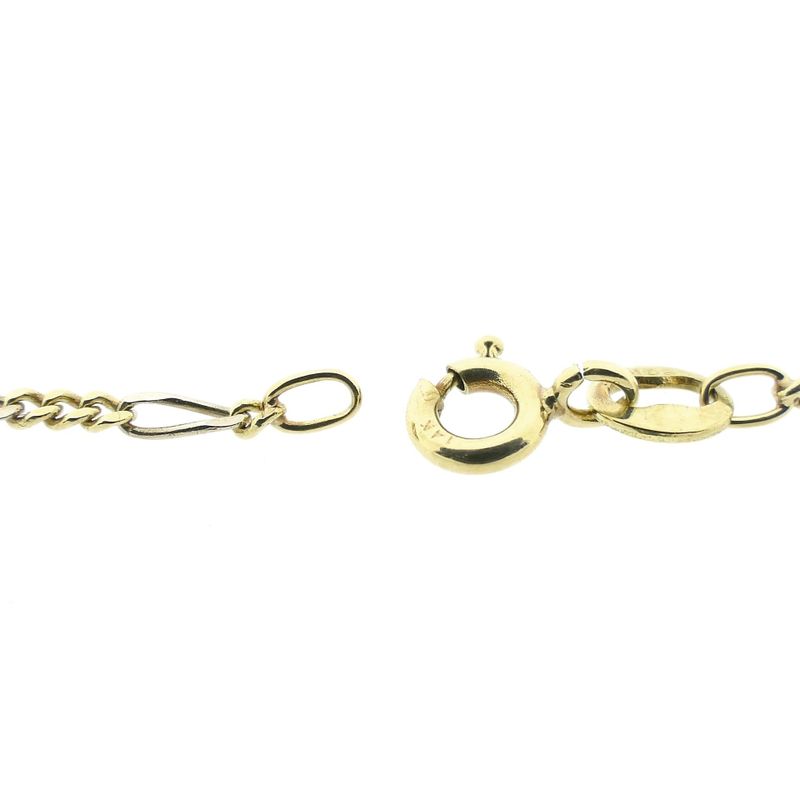 Image 3 of Two-tone gold Figaro link chain