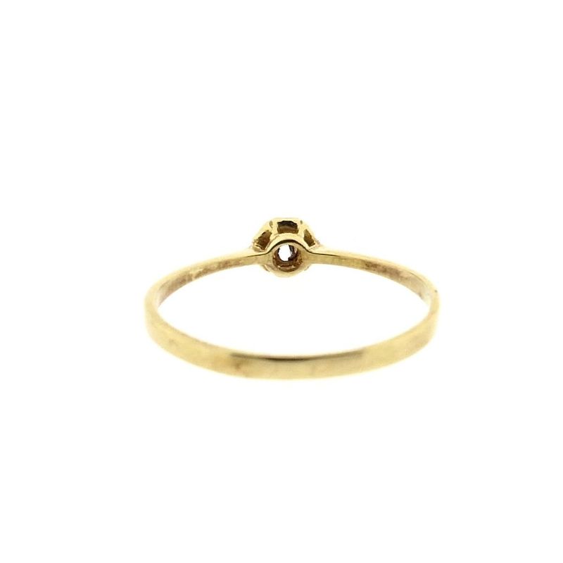 Image 4 of Gold solitaire ring with diamond; 0.01 ct.