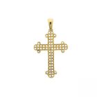 Image 1 of Gold pendant of a cross with diamond; 0.31 ct.
