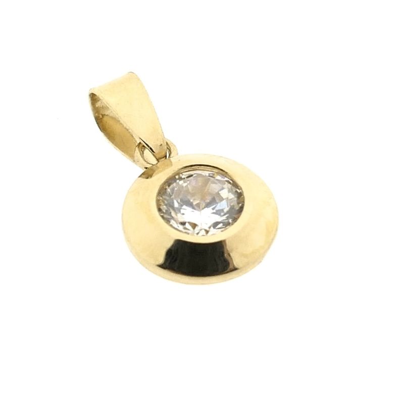 Image 5 of 9K Pendant with Zirconia | Minimalist