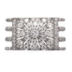 Image 1 of Unique 18 kt white gold brooch set with diamonds of approx. 4.70 ct.