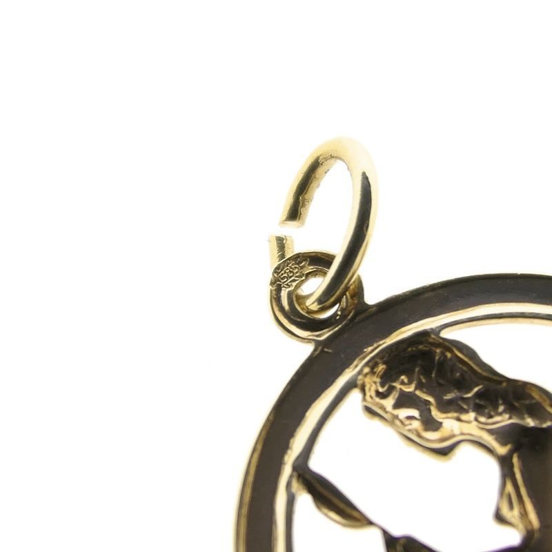 Image 4 of Gold zodiac sign pendant; Virgo
