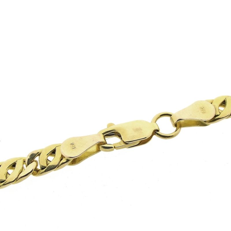 Image 6 of Gold navy gourmet link necklace | 50 cm