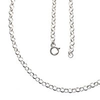 Silver jasseron necklace | 60 cm