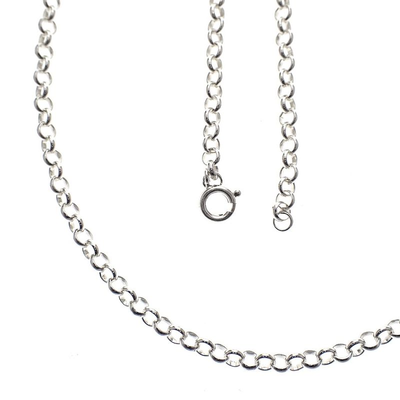 Image 1 of Silver jasseron necklace | 60 cm