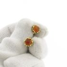 Image 7 of Vintage gold stud earrings with glass beads
