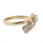 Image 6 of Gold ring with rose-cut diamonds; approx. 0.20 ct.