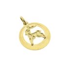 Image 5 of Gold zodiac sign pendant; Capricorn