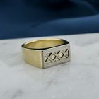 Image 7 of Two-tone gold men's signet ring