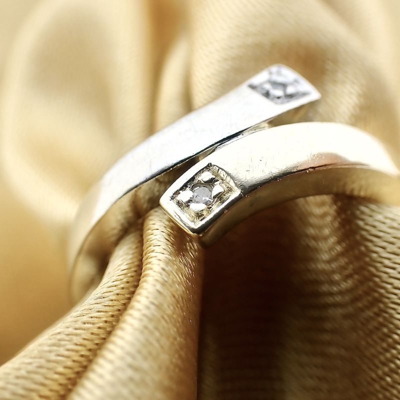 Image 5 of Two-tone gold ring with diamonds; Toi et moi