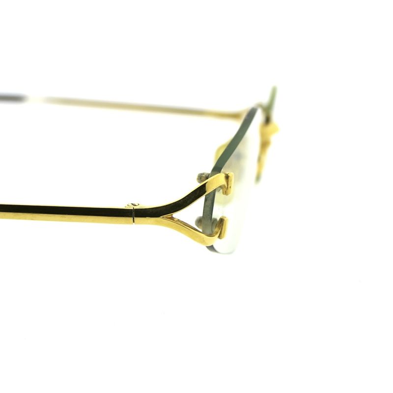 Image 6 of Vintage Cartier glasses with clear glass; Vermeil; 18-130